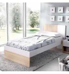 Cama Juvenil Dina 90x190 Natural y blanco dormitorios juveniles 97,00 € 80,17 €