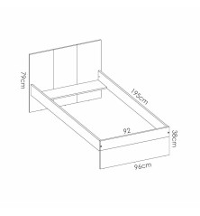 Cama Juvenil Dina 90x190 Natural y blanco dormitorios juveniles 97,00 € 80,17 €