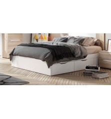 Cama cuatro cajones modelo Lyon blanco mate.