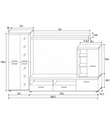 Composición de salón modelo lotto