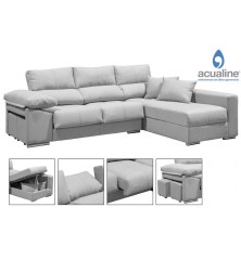 Sofá chaiselongue derecha copi gris