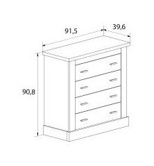 Dormitorio modelo chellen 13 color cambria blanco