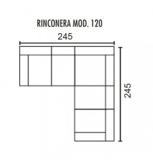 Rinconera modelo francia de 245x245 cm