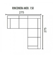 Rinconera modelo francia de 275x275 cm