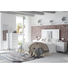 Dormitorio modelo niza 14 en blanco plata