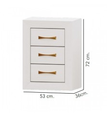 Dormitorio modelo niza 15 en blanco dorado