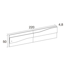 Cabecero Nantes en sahara blanco de 220 cm