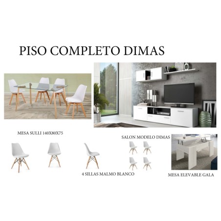 Piso completo modelo Dimas blanco grafito