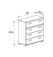 Cómoda de dormitorio modelo rambla