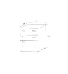 Dormitorio completo modelo córdoba con comoda y espejo