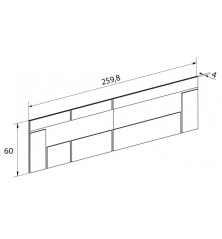 Cabecero de dormitorio con leds y 2 mesitas modelo rambla