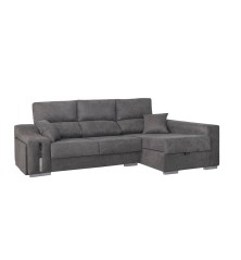 Chaiselongue oscar derechas color gris antracita y gris plata