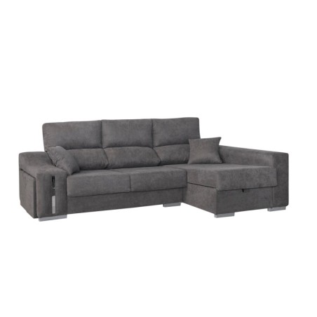 Chaiselongue oscar derechas color gris antracita y gris plata