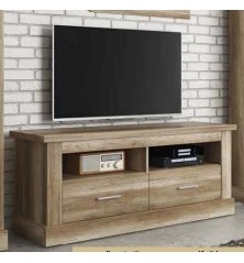 Mueble Bajo TV Con 2 Cajones 135cm Chellén Cambria Blanco