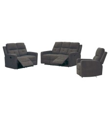 Sofas Eneko relax manual 3 Plazas ,2 Plazas ,1Plazas  Gris y Marron chocolate